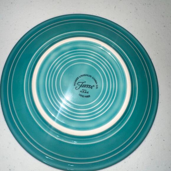 Fiestaware Turquoise 7.5" Ceramic Salad Dessert Plate Retired - Picture 3 of 4